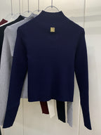 Sexy knitted turtleneck top