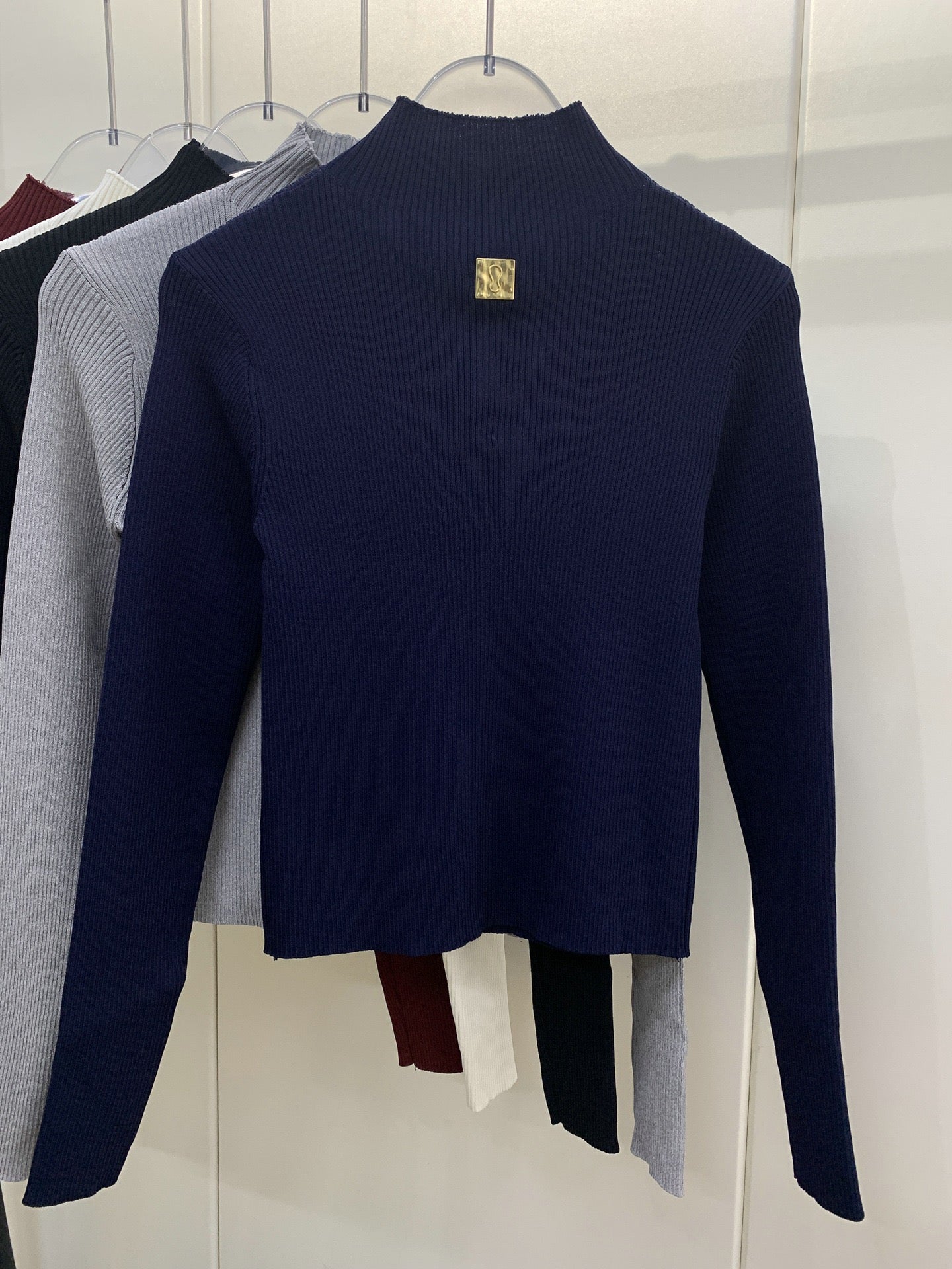 Sexy knitted turtleneck top