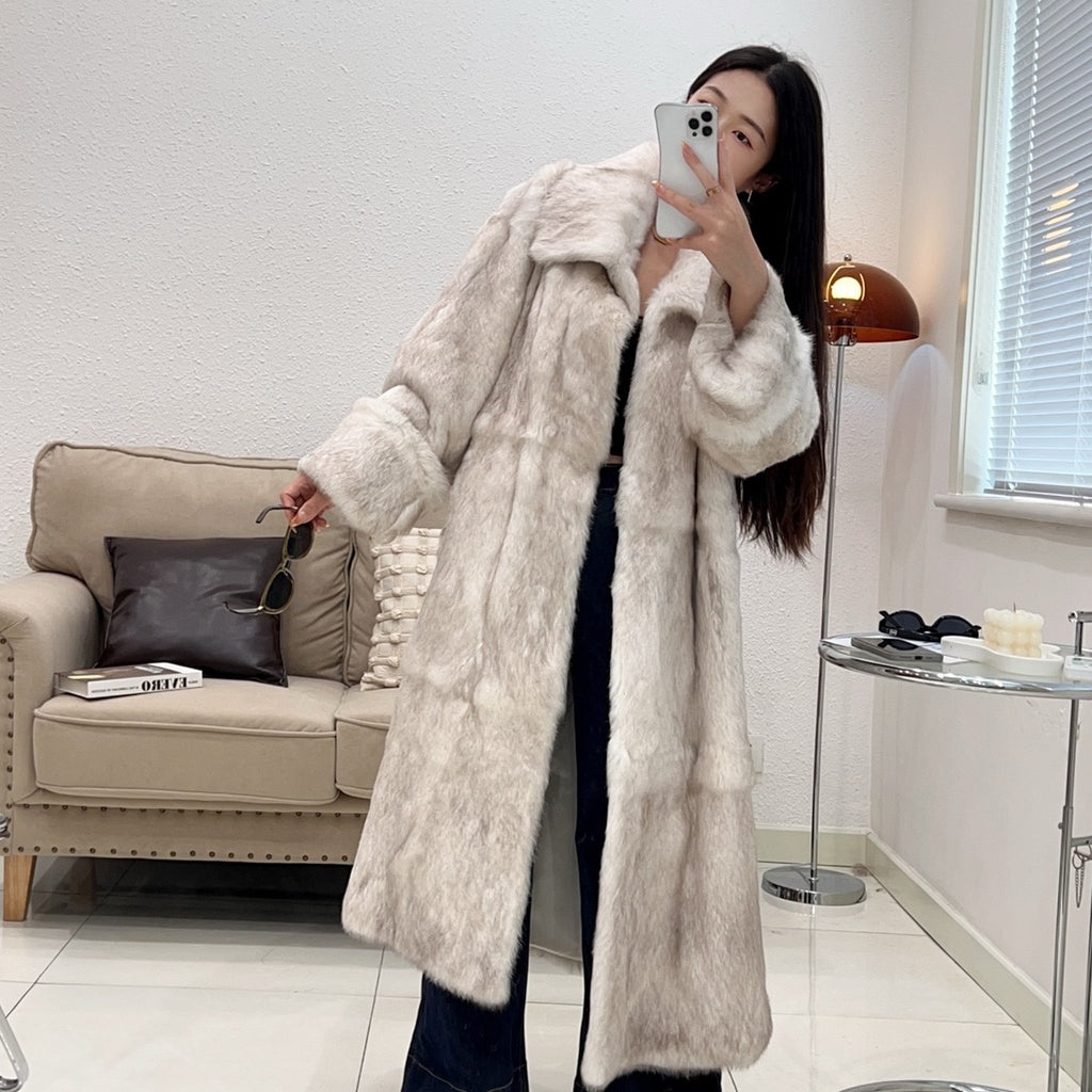 Long fur coat