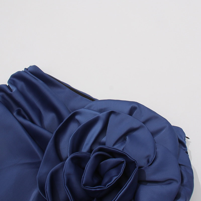 Carolina draped flower bootcut pants