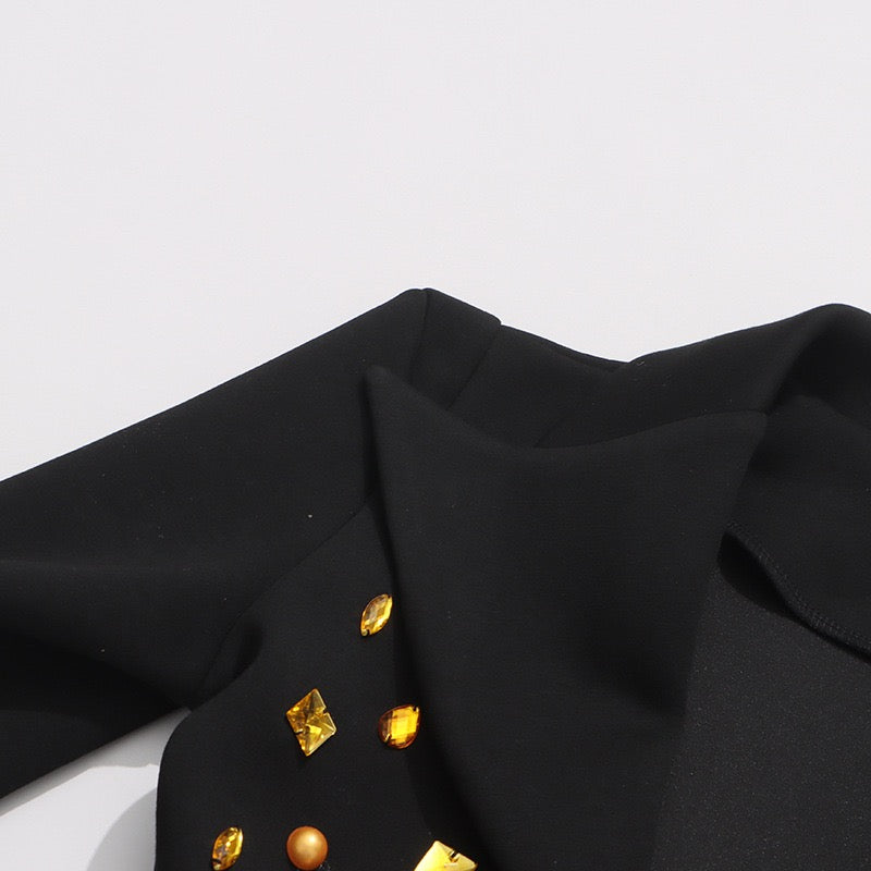 Tassels and rhinestone luxury blazer