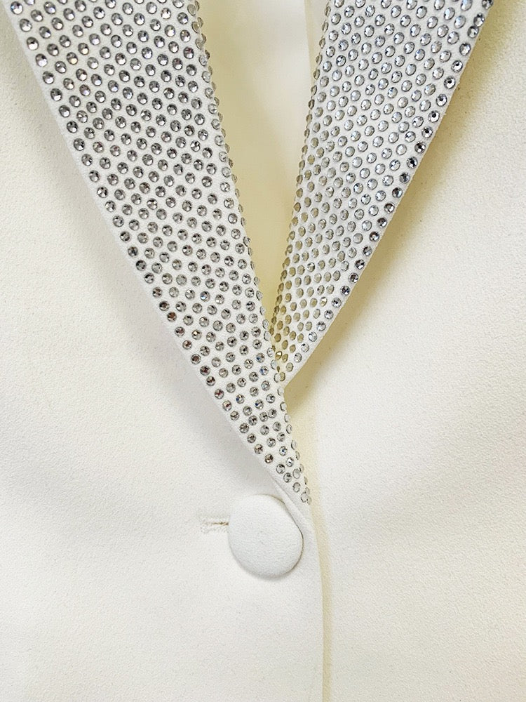 Blazer with feathers