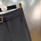 Micro flared slim fit with belt style