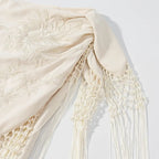 Cross fringes skirt