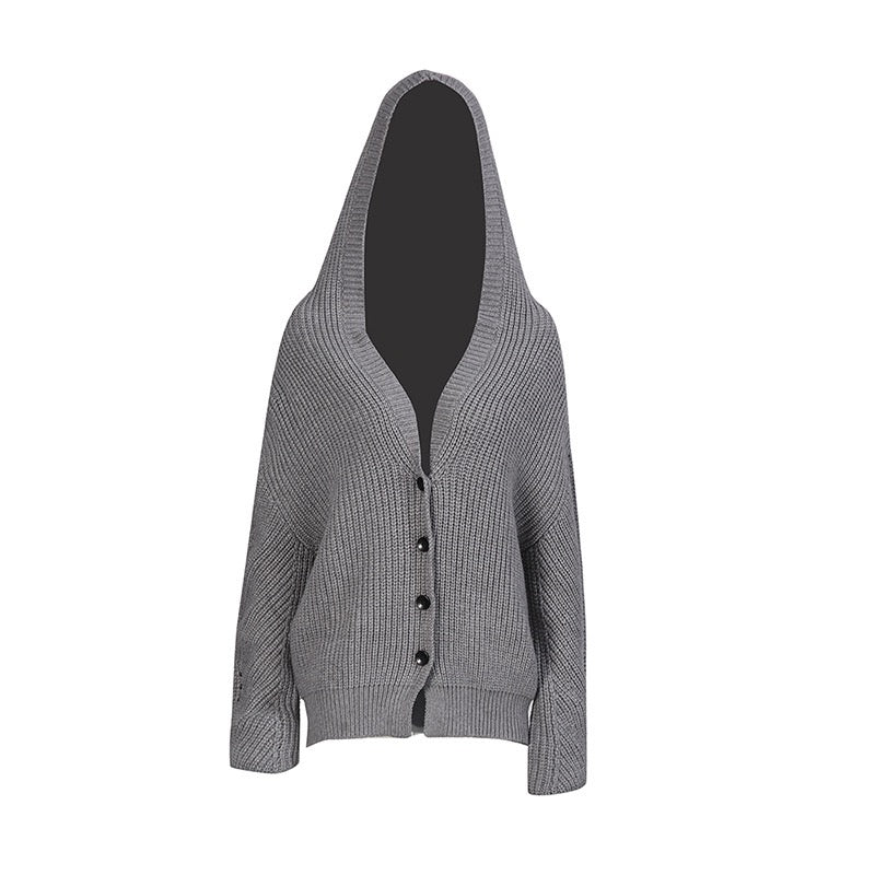 Knitted Cardigan hoodie style
