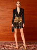 Tassels and rhinestone luxury blazer