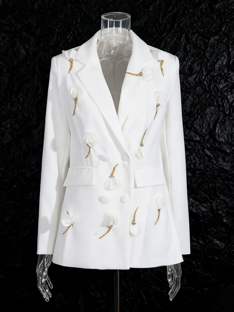 Flower splicing blazer style