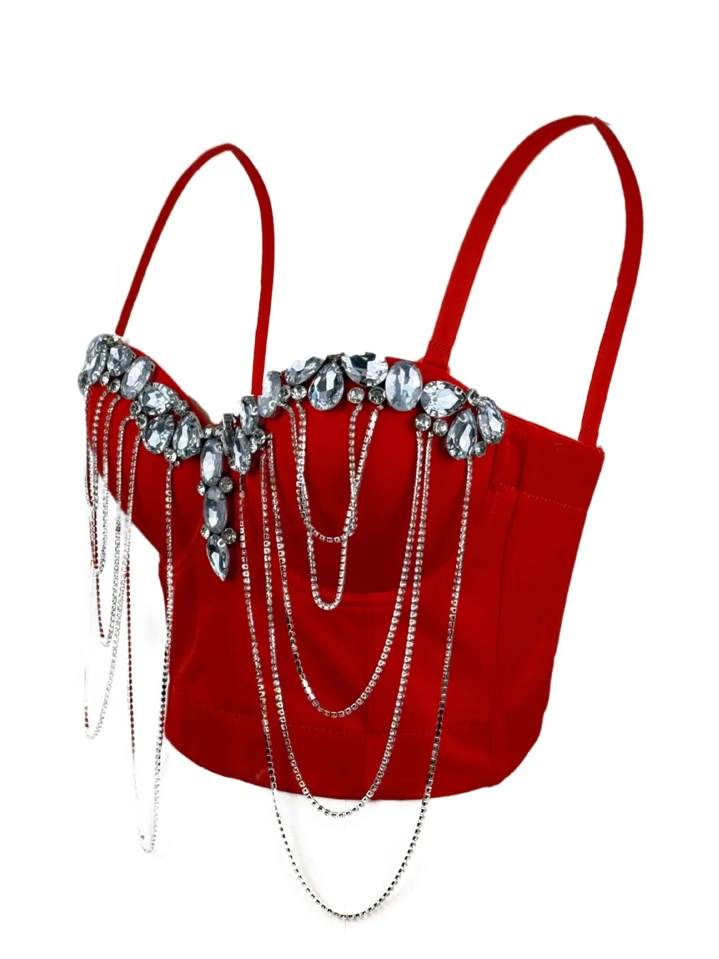 Chain diamond corset