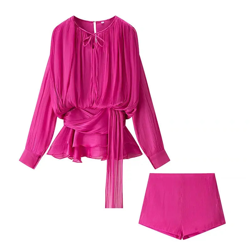 Casual trendy shorts set