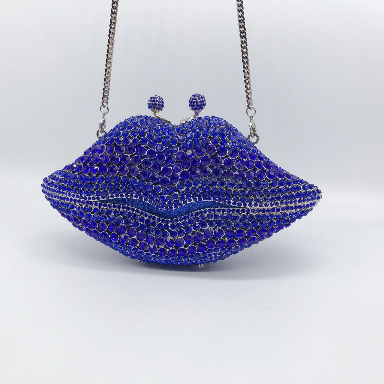 Crystal lip diamond bag