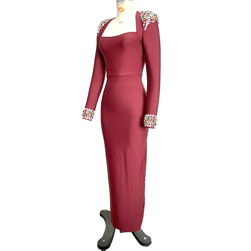Bandage dress with diamonds