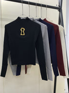 Sexy knitted turtleneck top