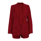 Stella Red Short and Jacket Set with Tie