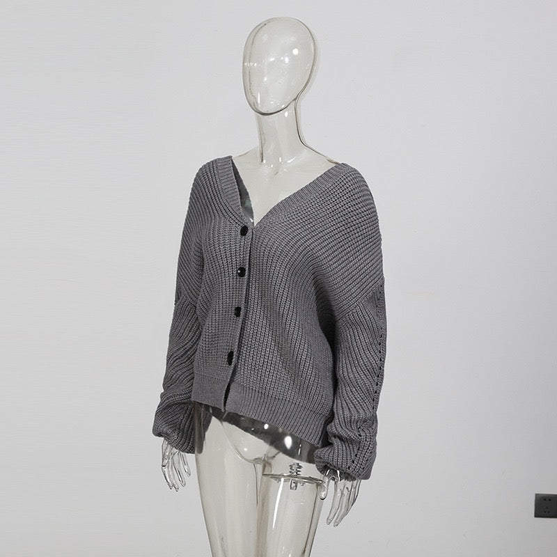 Knitted Cardigan hoodie style