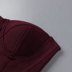 Burgundy dream ruffle dress