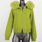 Faux fur cardigan
