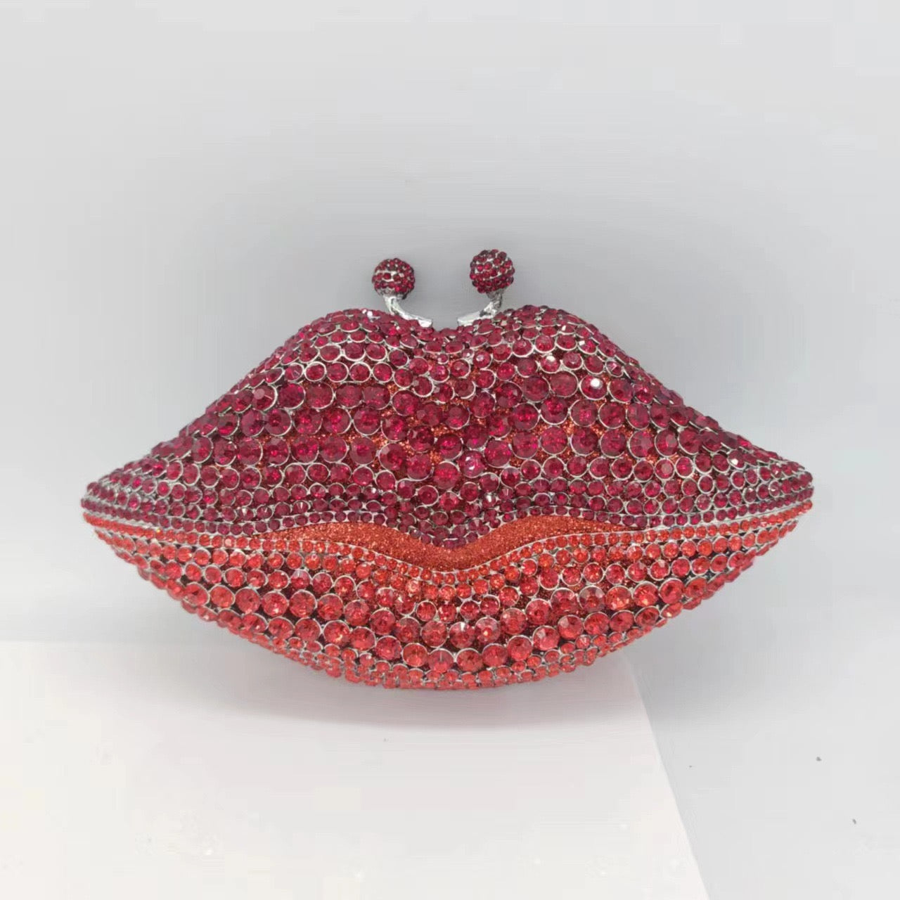 Crystal lip diamond bag