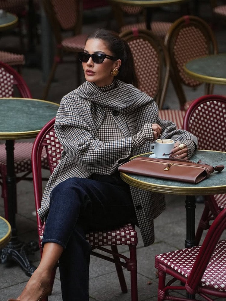 double faced scarf jacket