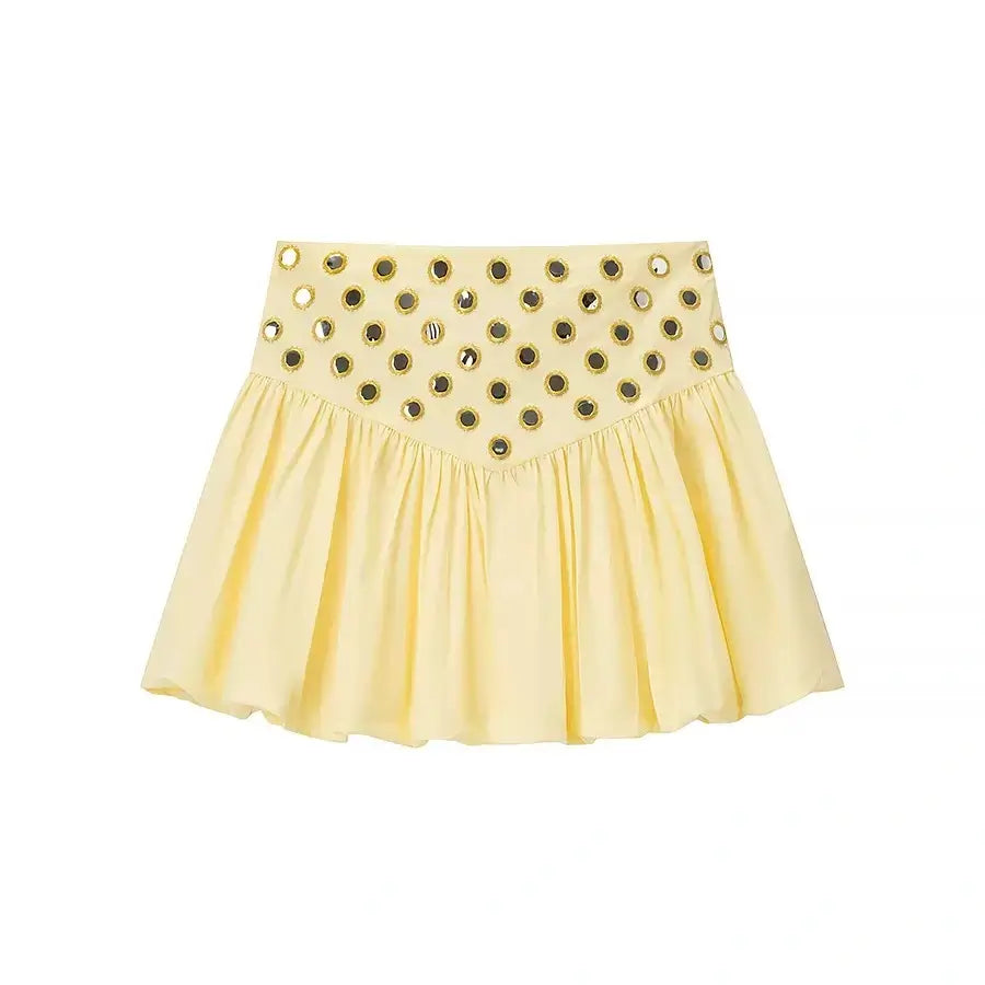 Summer Chic Eyelet Ruffle Tops & Skirts Set – 3-Color Collection