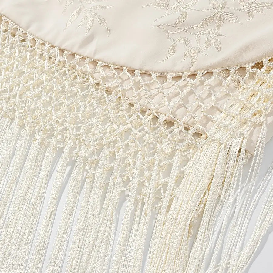Cross fringes skirt