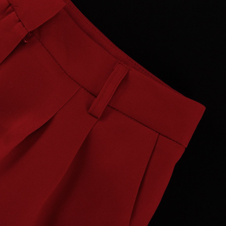 Stella Red Short and Jacket Set with Tie