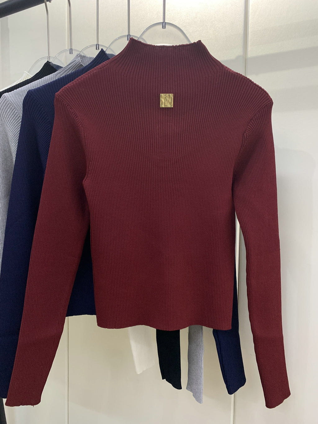 Sexy knitted turtleneck top