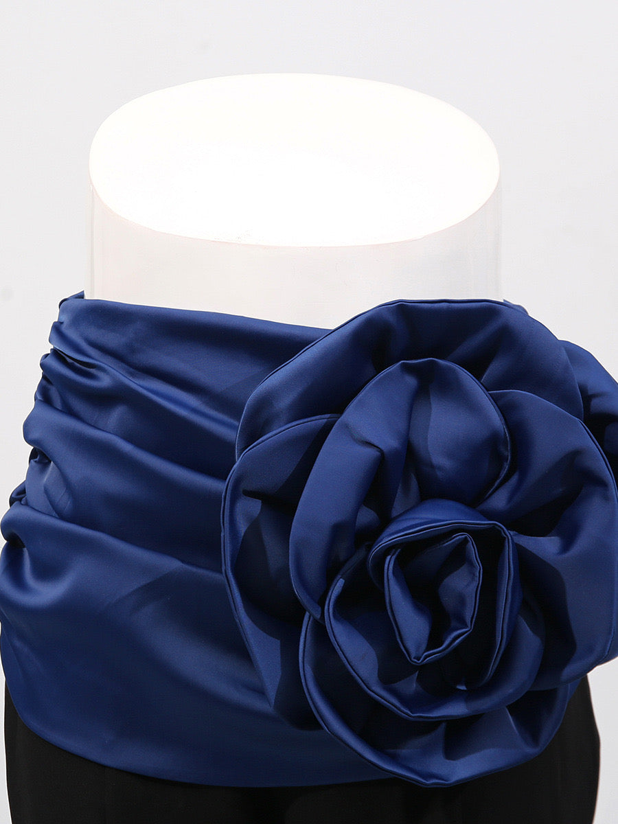 Carolina draped flower bootcut pants