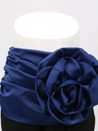 Carolina draped flower bootcut pants