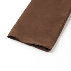 Chic long suede coat