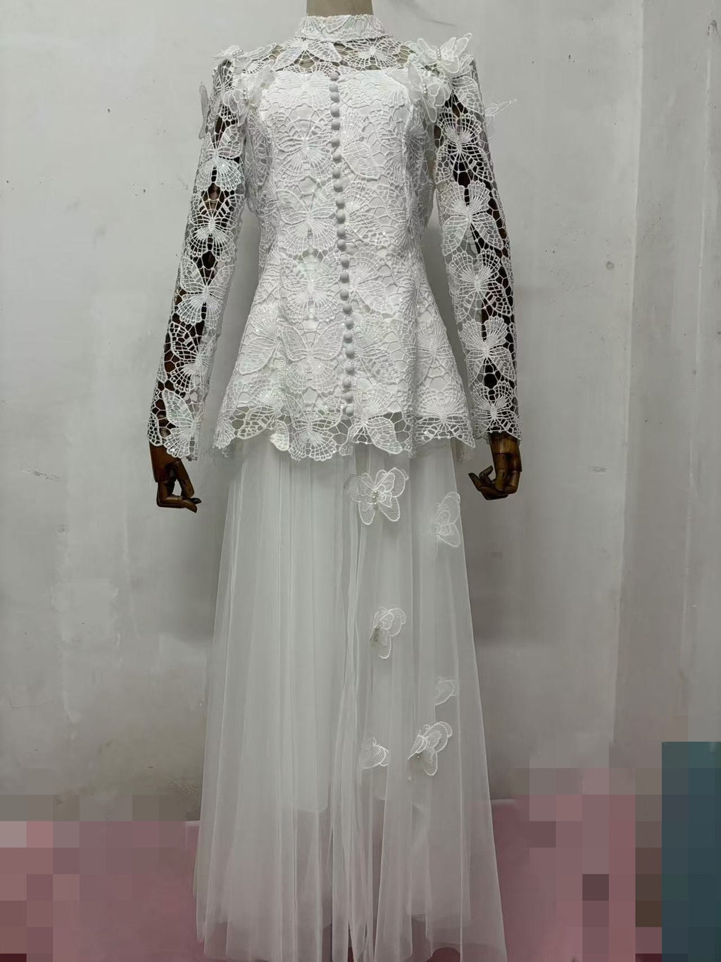 French butterflies dress
