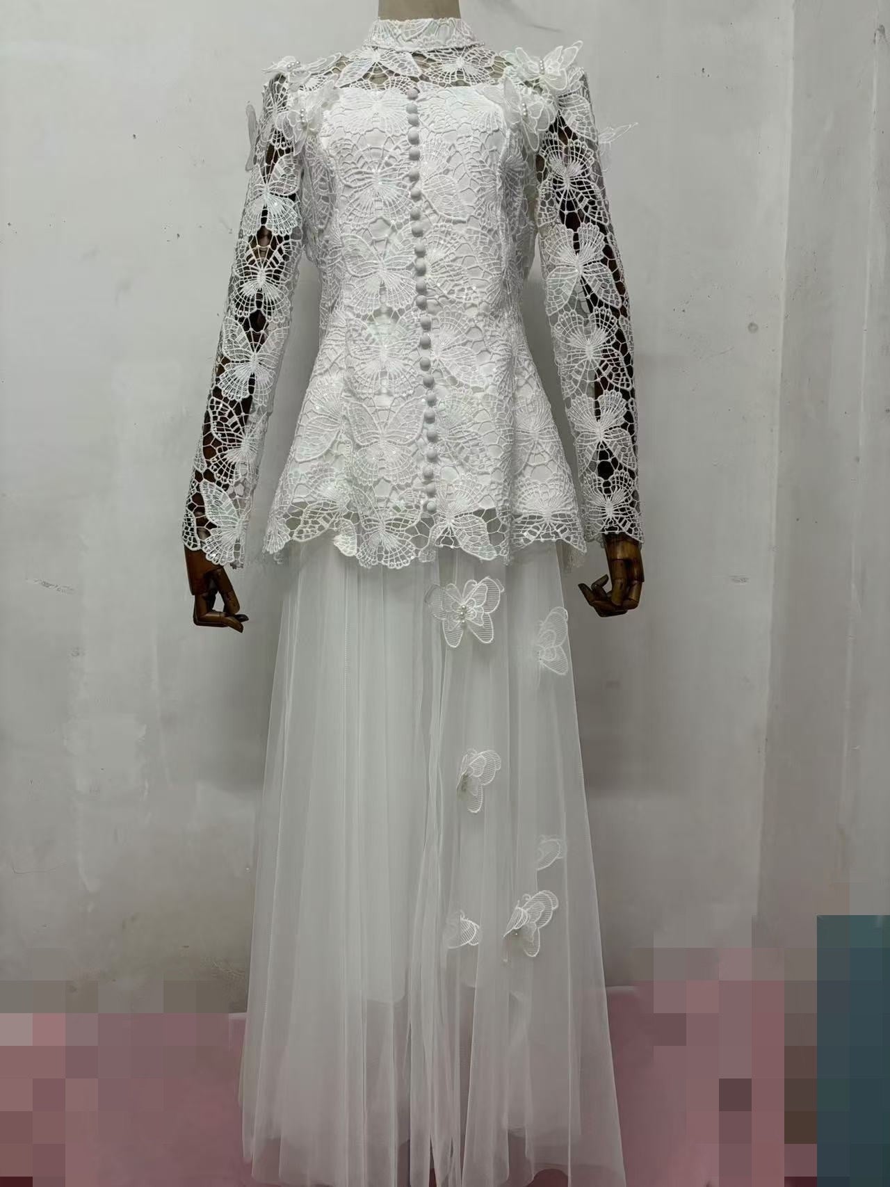 French butterflies dress