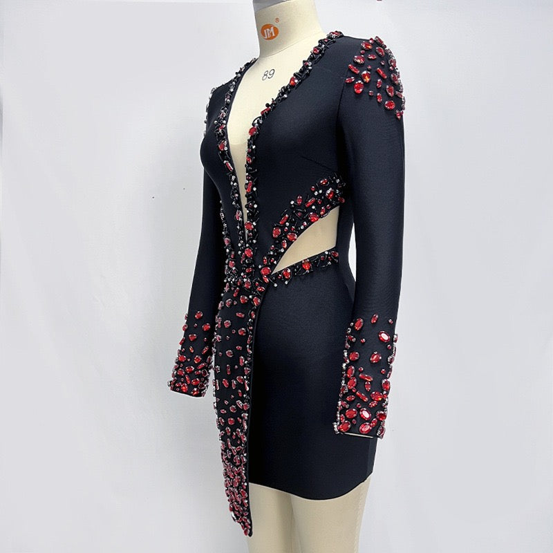Diamond short bandage dress