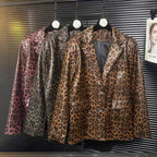 Leopard Leather Jacket