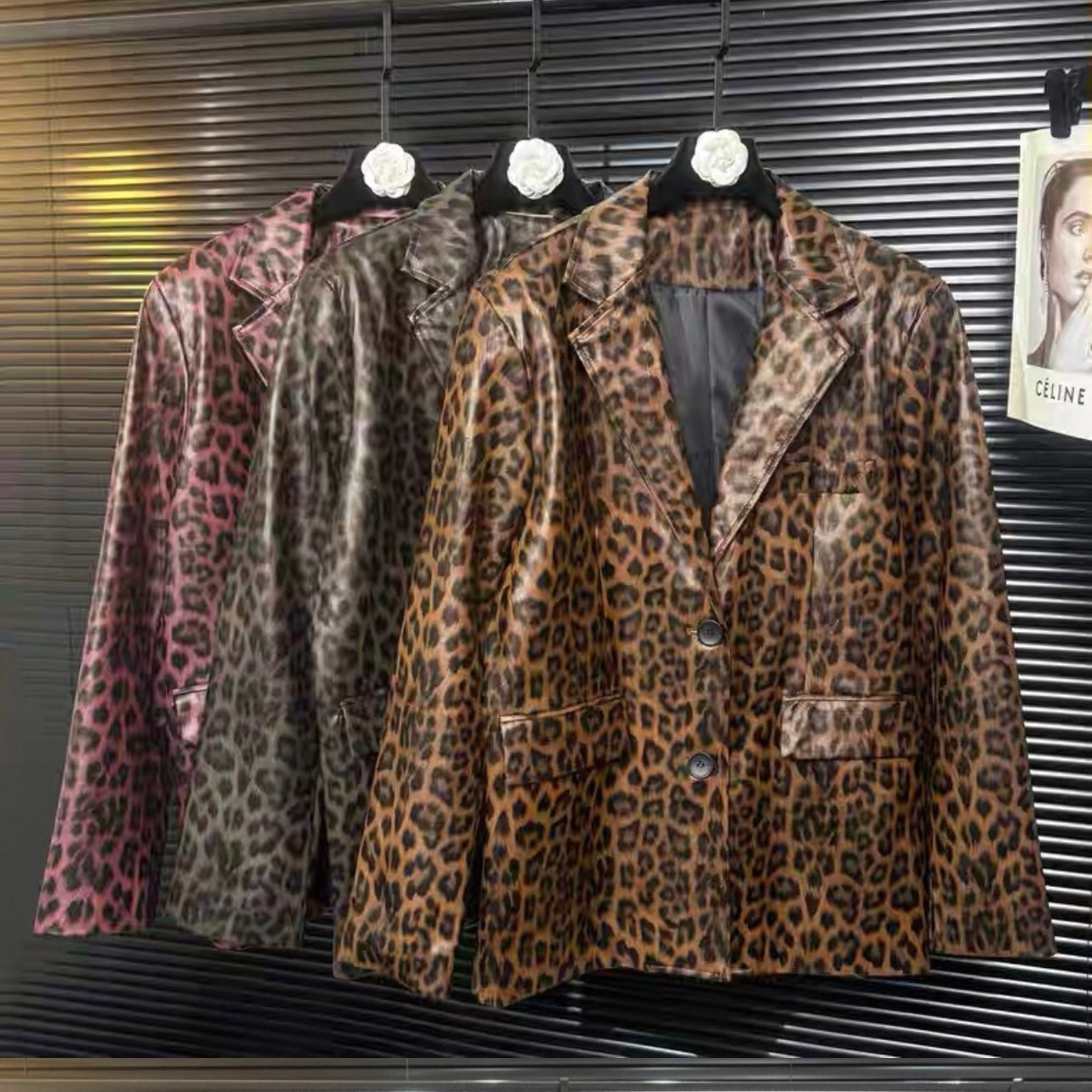 Leopard Leather Jacket