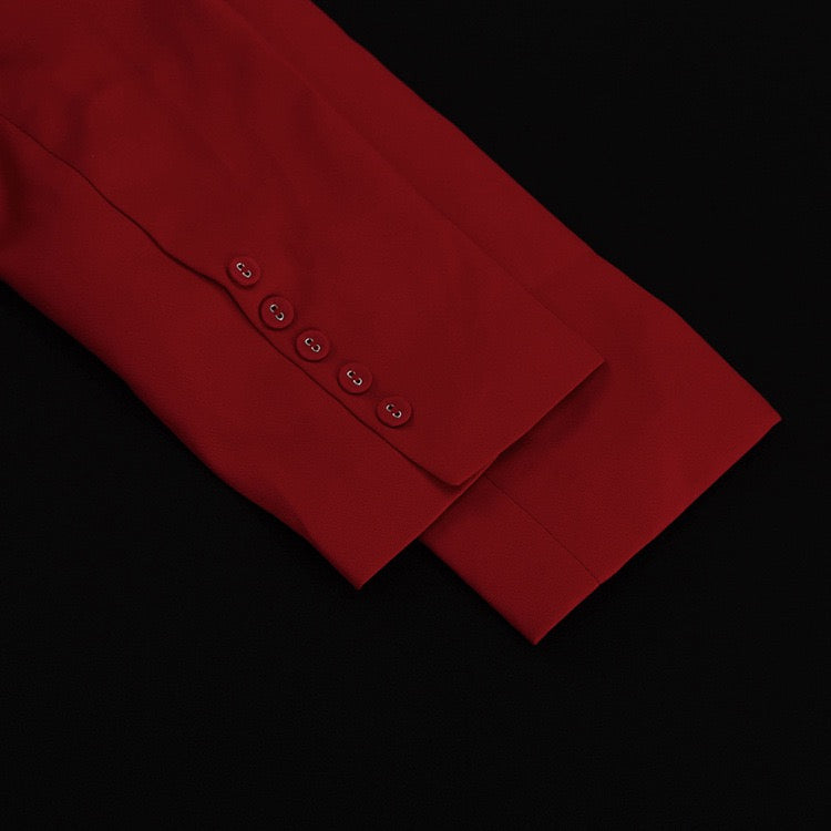 Stella Red Short and Jacket Set with Tie