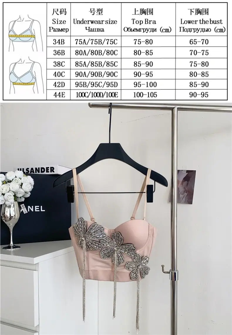 Fringes corset top
