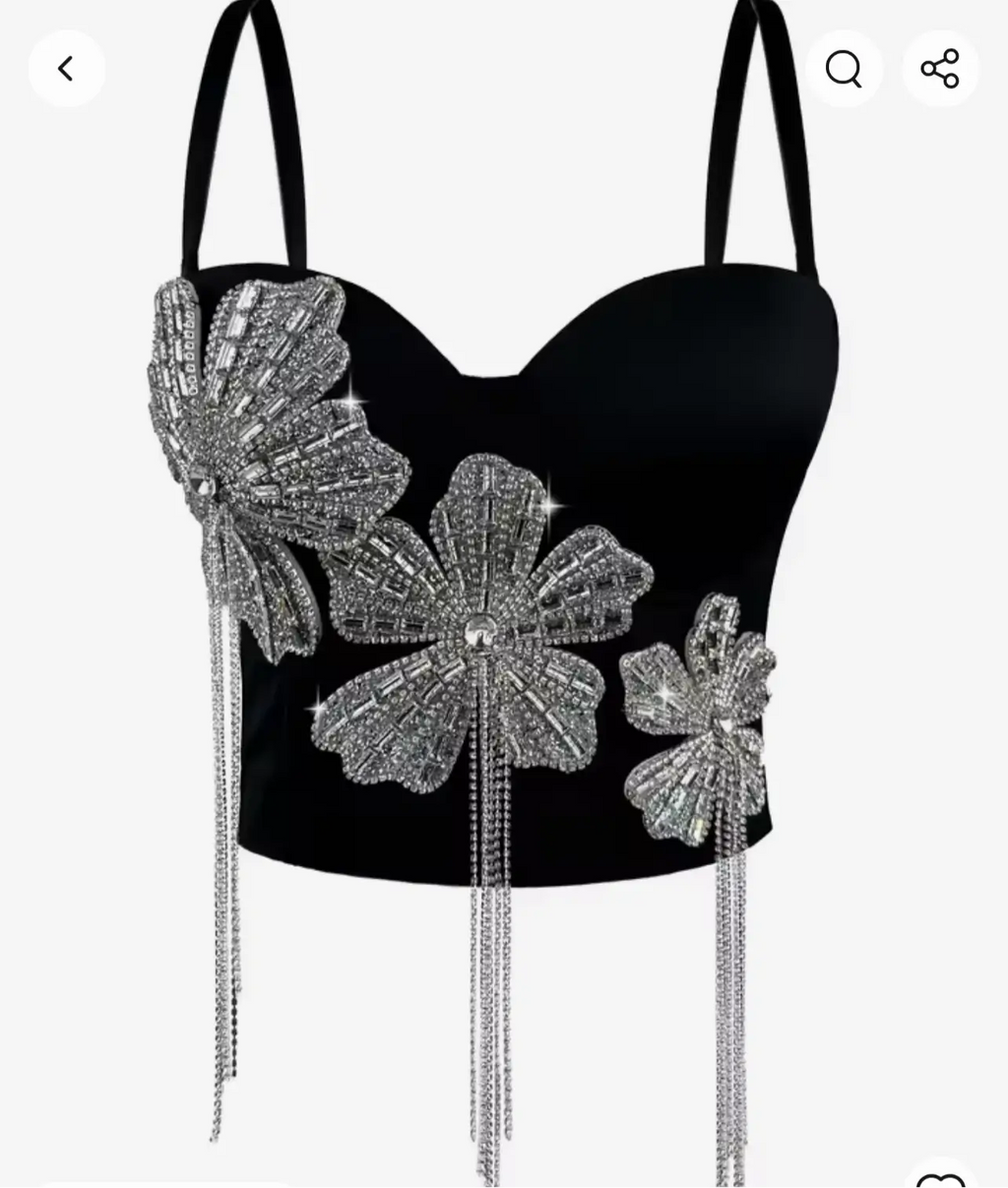 Fringes corset top