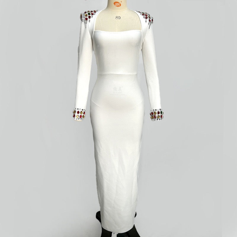 Bandage dress with diamonds