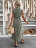 Sleeveless jeans dress