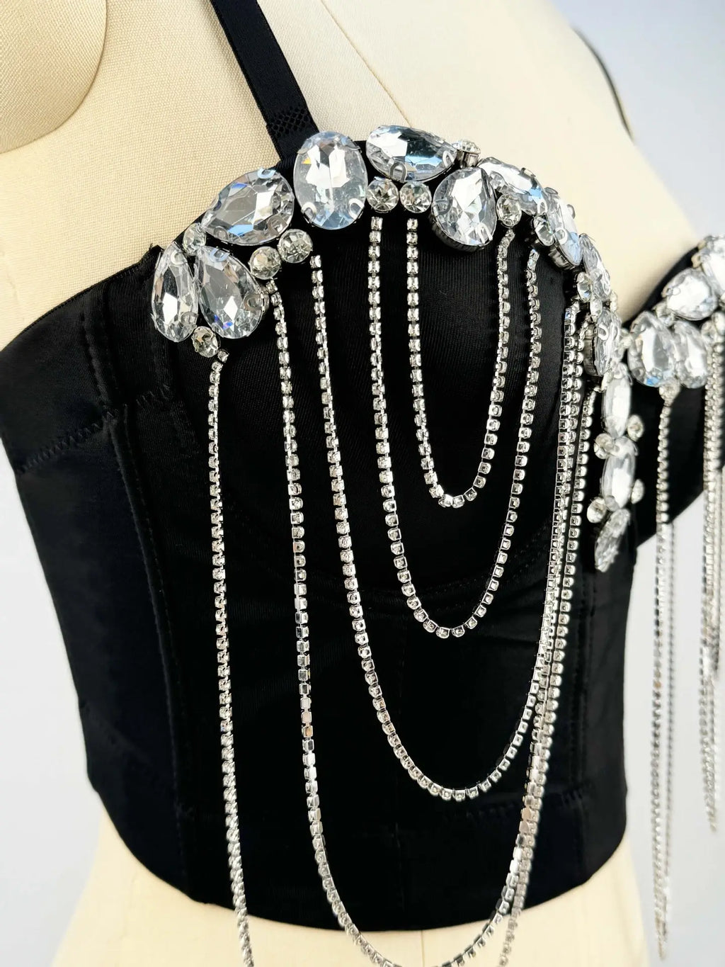 Chain diamond corset