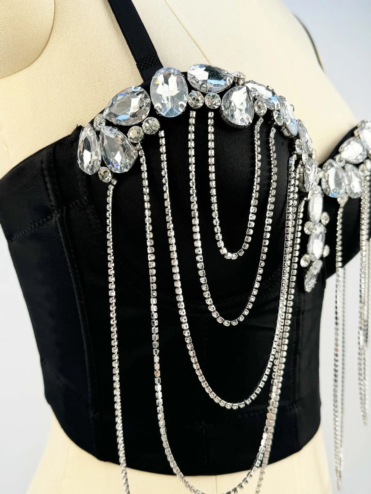 Chain diamond corset