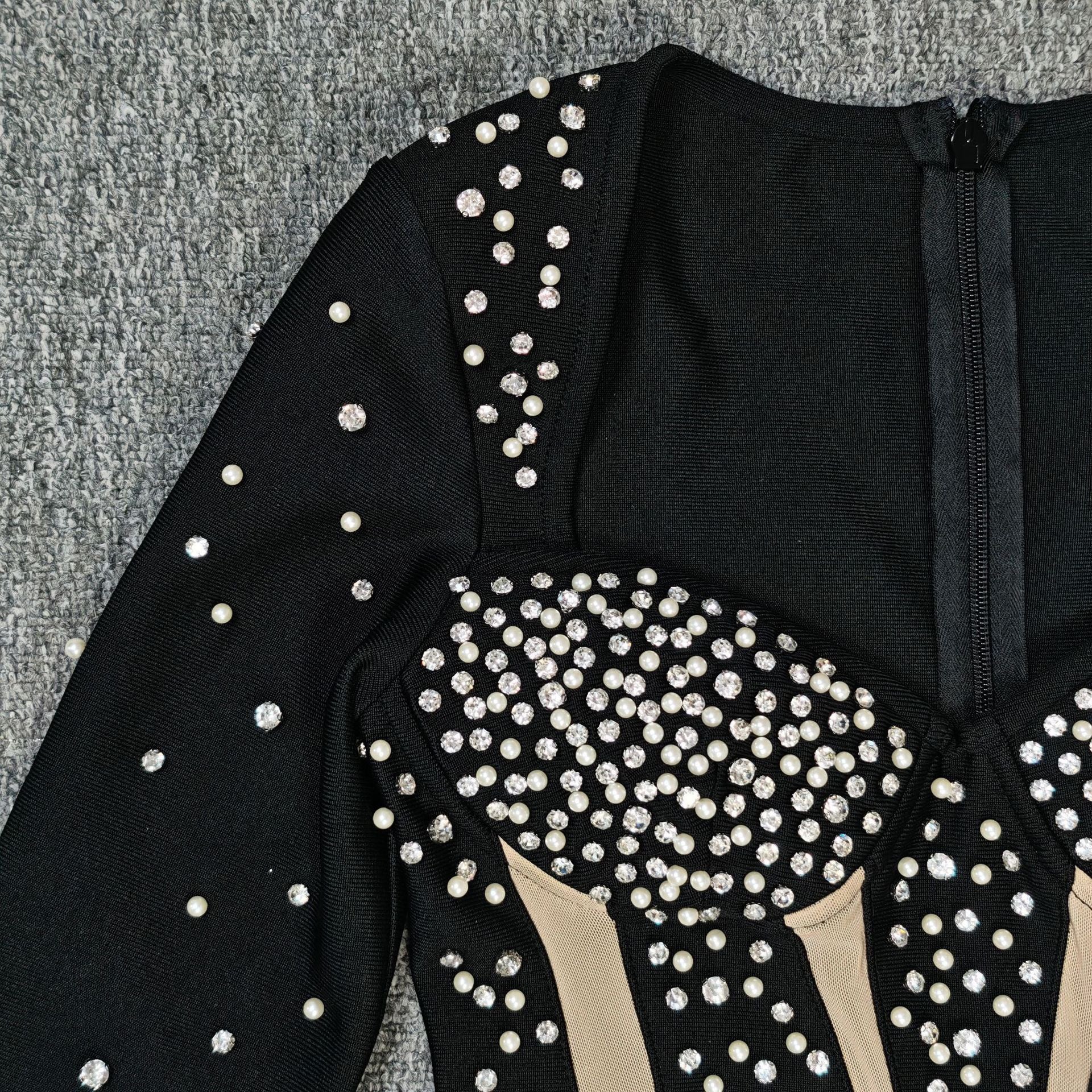 American rhinestone bandage dress