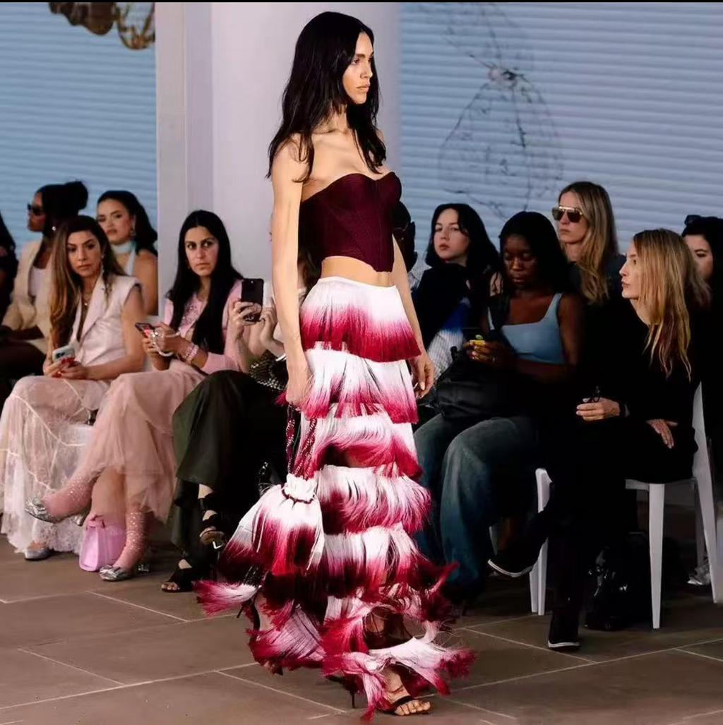 Burgundy dream ruffle dress