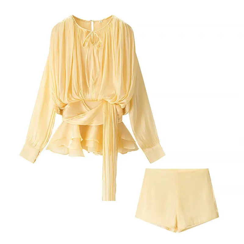 Casual trendy shorts set