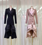 Collar elegant waist slim fit hip fish