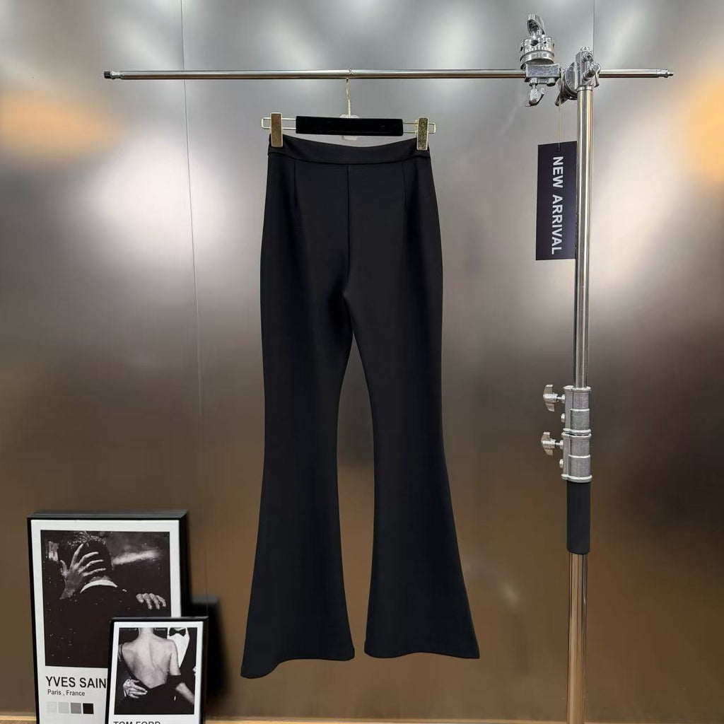 Micro flared slim fit with belt style