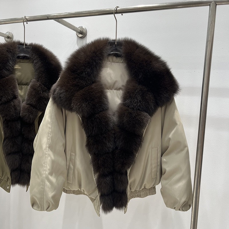 New thickended warm fox fur collar