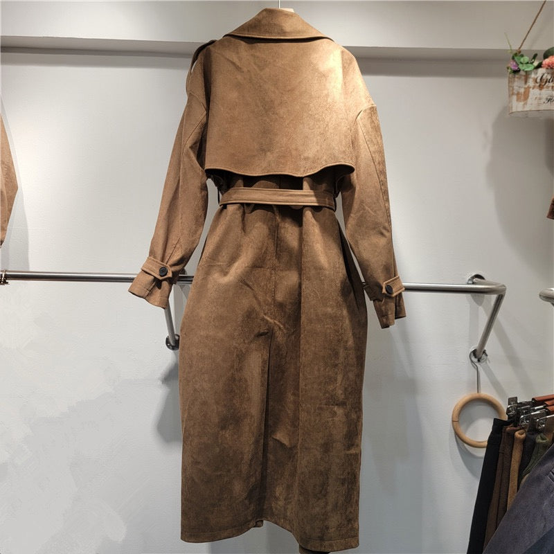 Millard suede trench coat