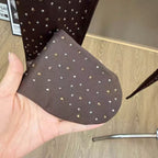 Elastic waist rhinestone socks