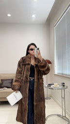 Long fur coat